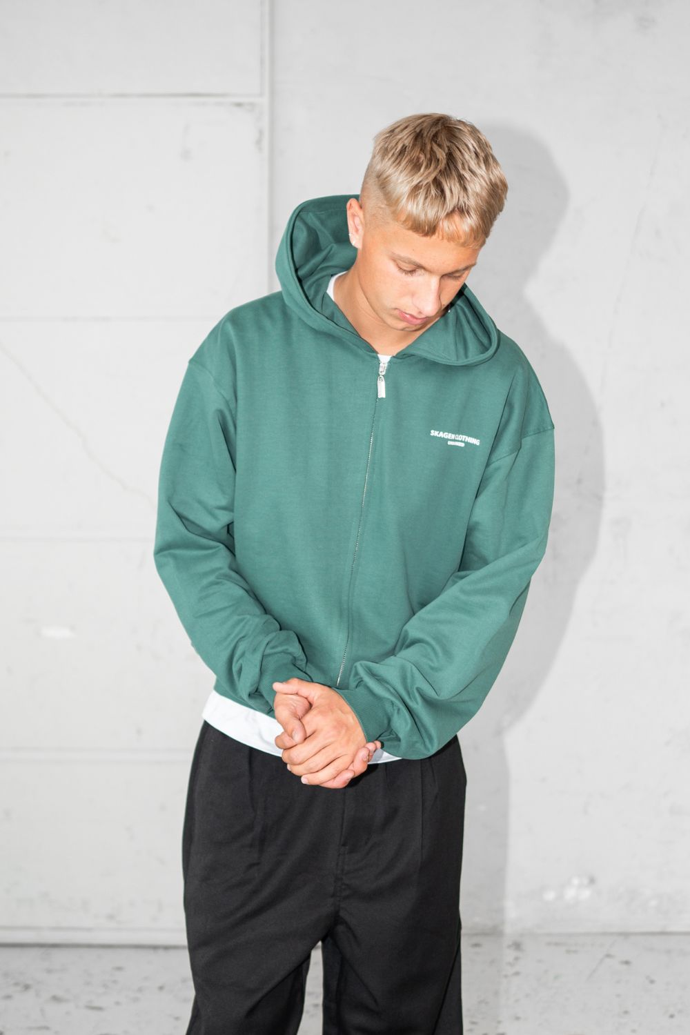 UNMARKED Zip-Hoodie Grøn | Skagen-clothing.dk